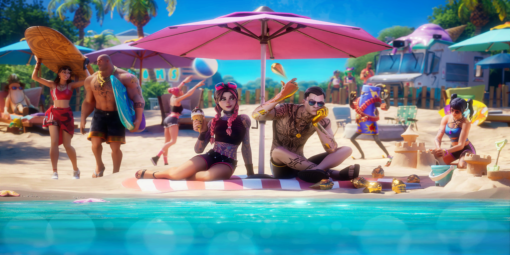 Fortnite Ice Cream Social Loading Screen PNG Pictures Images