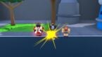 Roblox Anime Storm Simulator Avatar Wearing Silver Helmet Punching So Hard A Yellow Light Appears