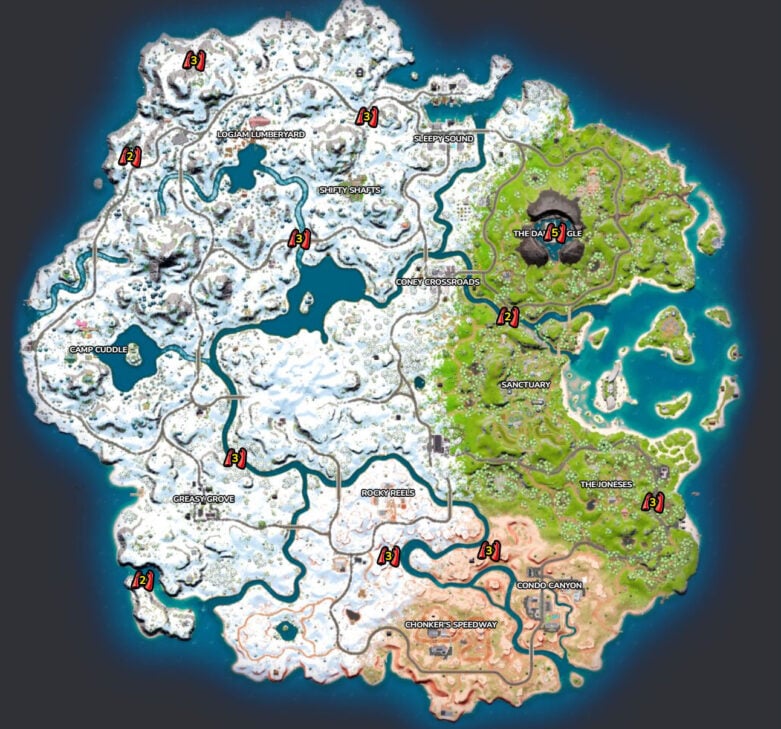 Where To Find The Spider Man Mythic In Fortnite Try Hard Guides   Fortnite Spider Man Mythic Locations Map 781x729 