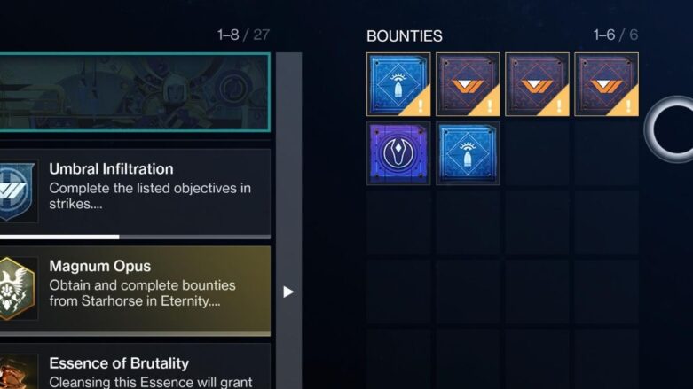 Hoarding Bounties Destiny