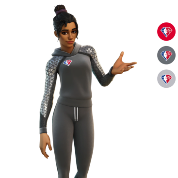 Fortnite Nba 75 Swish Skin of Cosmetic PNG Image