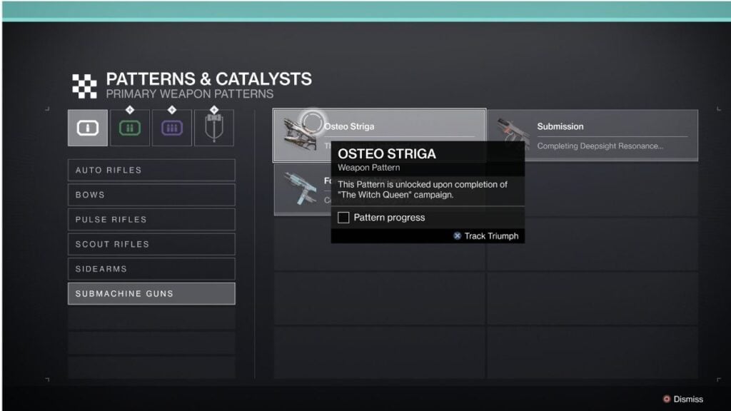 Osteo Striga Weapon Pattern