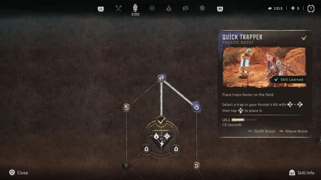 Quick Trapper Skill Horizon Forbidden West