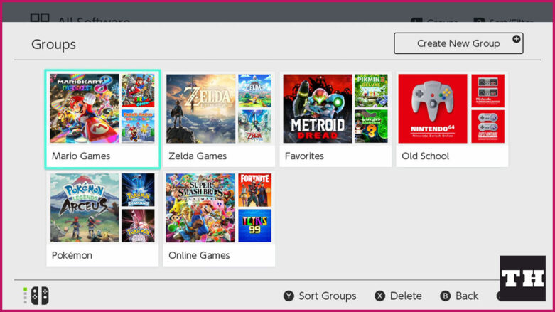 Nintendo Switch Folders Example