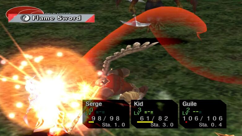 Chrono Cross King Moaman Boss Fight Flame Sword