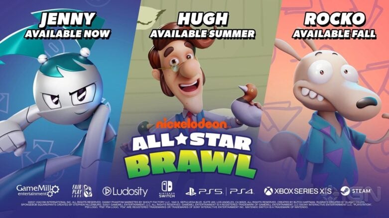 Featured Jenny Xj 9 Wakeman Hugh Neutron And Rocko Are Coming To Nickelodeon All Star Brawl