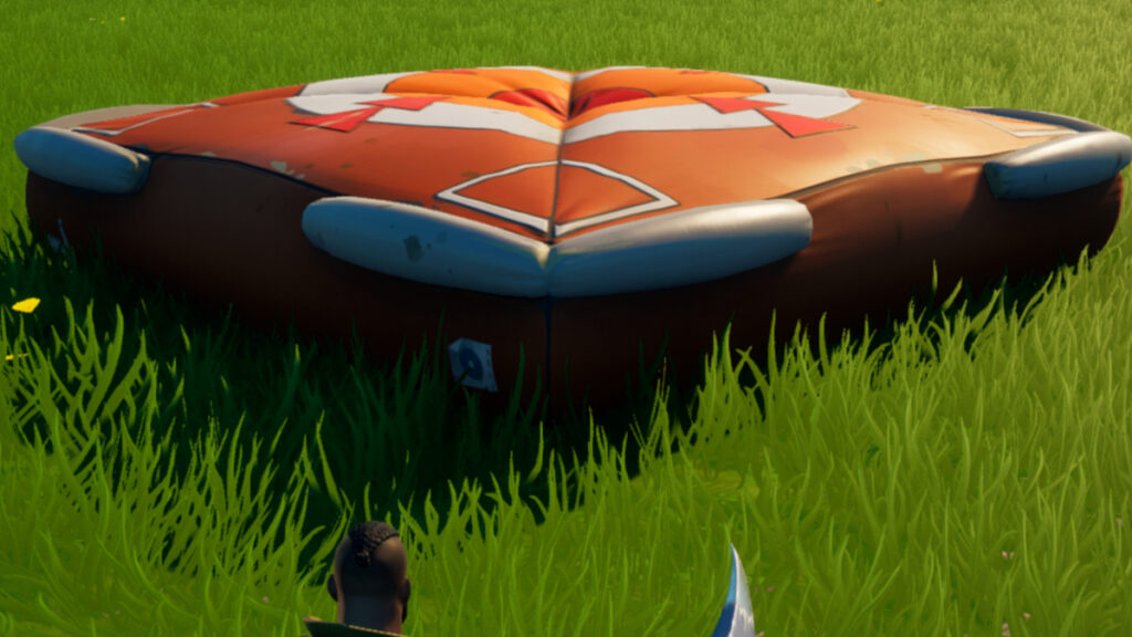 An inflatable pad for characters to bounce off of