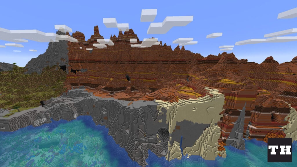 Minecraft Giant Badlands Mountain Seed Image