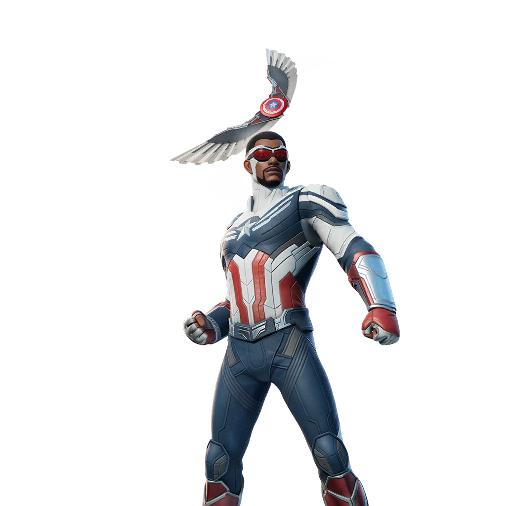 Fortnite Captain America Sam Wilson mcu Skin PNG Pictures Images