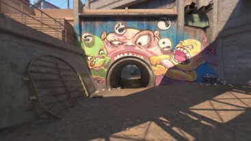 Counter Strike 2 Tunnel With Graffiti