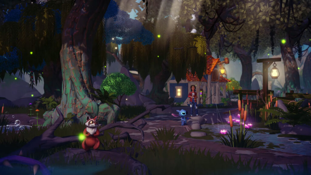 Dreamlight Valley Fishing With Stitch