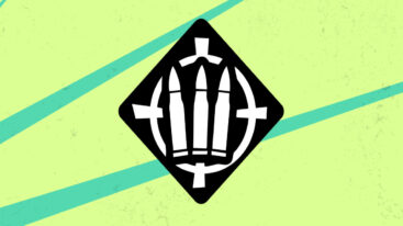 An icon with three bullets over top of a scope aiming icon