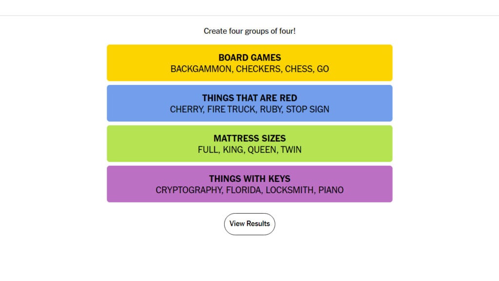 NYT Connections Answers for July 10 2024 Try Hard Guides