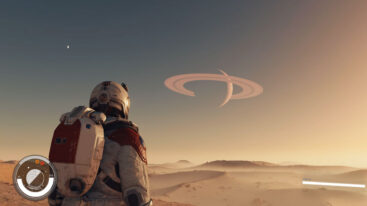 Starfield In Game Looking At Planet With Rings