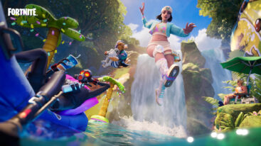 Characters from the summer event like Summer Meowscles and the Chaos Diver jump into and relax by the pool