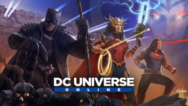 Batman, Wonder Woman, and a long-hair version of Superman stand armored over skulls