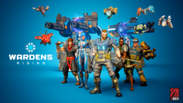 A cast of characters and soldiers are and drones in the sky above them