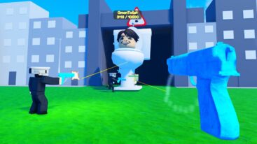 GmanToilet coming out of a black entrance