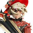 Fortnite Black Tie Cosmetic Style for Joni The Scarlet Skin