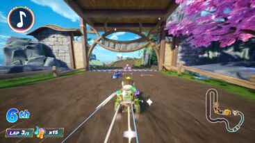 Dreamworks All Star Kart Racing Shrek Driving Through Track