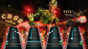 Guitar Hero Punk Rocker Playing Music