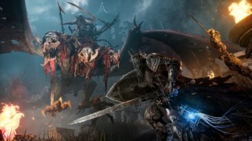 Lords Of The Fallen Knight With Sword Fights Boss On Mount