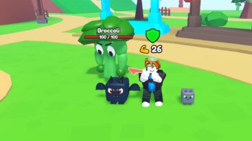 Roblox Chubby Simulator Standing Next To Broccoli