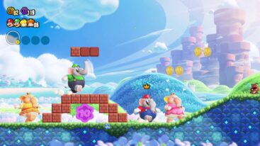 Super Mario Bros Wonder Mario Luigi Peach Daisy Walking Around As Elephants