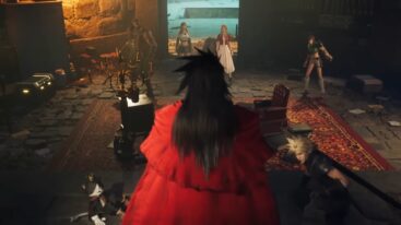 Final Fantasy Vii Rebirth Vampire Dude Vincent With Red Cloak Rising From Tomb