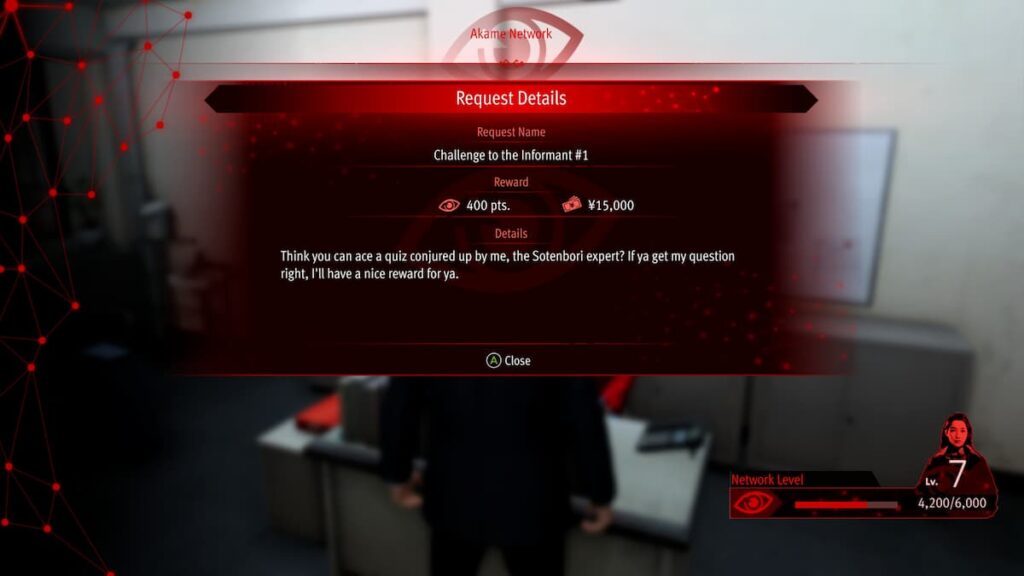 Like A Dragon Gaiden Challenge To The Informant 1 Request