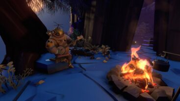 Outer Wilds Person Near Campfire