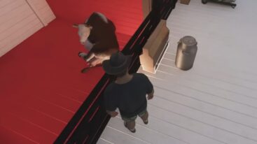 Ranch Simulator Cow Sitting Down