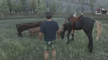 Ranch Simulator Horse Eating Grass