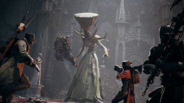 Remnant 2 Players Shooting A Creature Holding A Giant Club