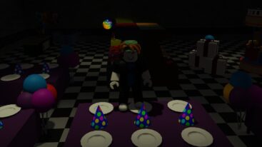 Roblox 5 Noches Con Alfredo Standing On A Party Table
