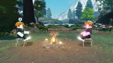 Roblox Connect Two Avatars Sitting At A Campfire