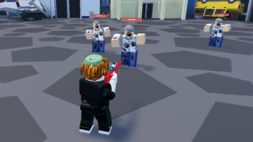 Roblox Gun Warriors Shooting Zombies With A Red Sniper Rifle