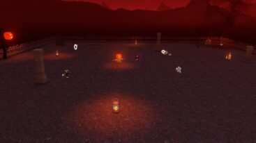Roblox Punch Ball Players Hitting A Ball In A Halloween Arena
