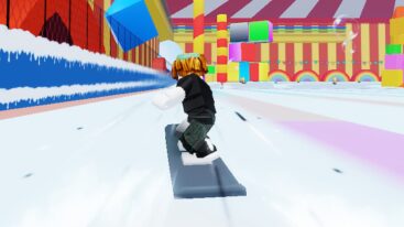Roblox Snowboard Race Simulator Roblox Avatar Snowboarding Down A Snowy Hill