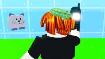 Roblox Text A Friend Holding A Phone With A Floating Cat
