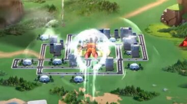 Saiyan Battle For Supremacy Goku Flying Over City