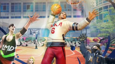 Streetball2 Character About To Slam Dunk