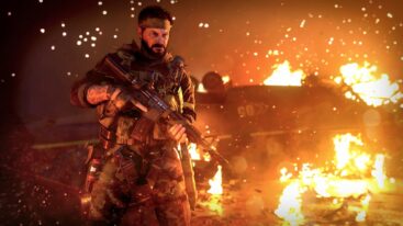Call Of Duty Black Ops Cold War Operator With Weapon Next To Burning Car