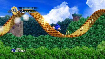 Sonic The Hedgehog Racing Through Obstacle In Green Area