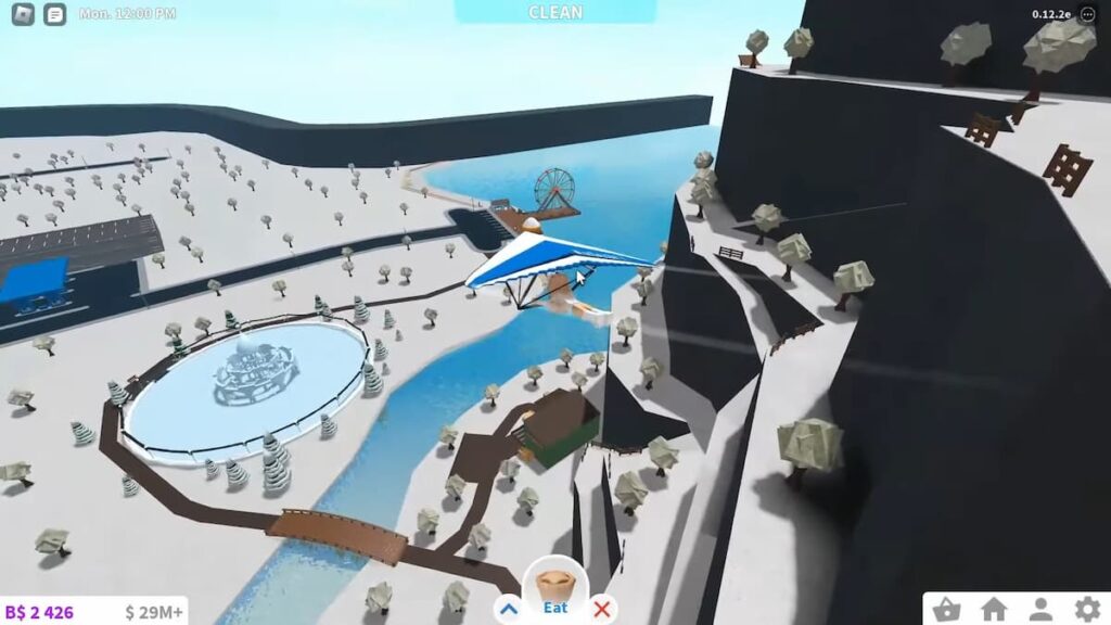 Bloxburg Hand Gliding Over Snow