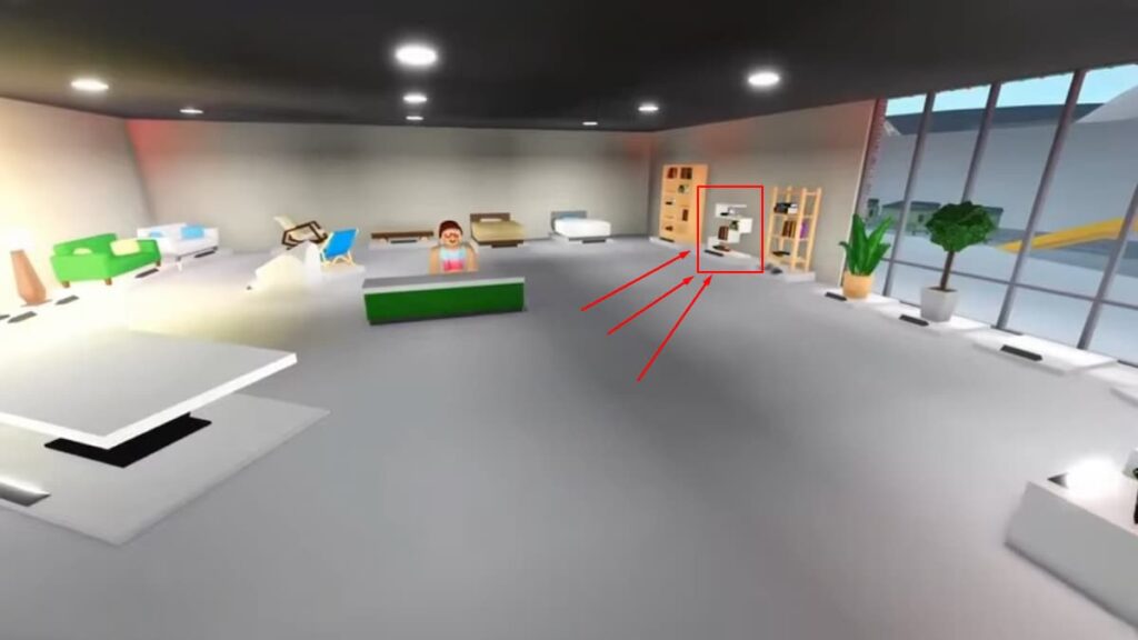Bloxburg White Bookshelf