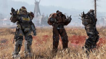 Fallout 76 People In Armored Suits In Field