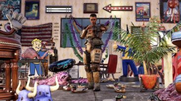 Fallout 76 Woman Working On Pip Boy Room Is Cluttered