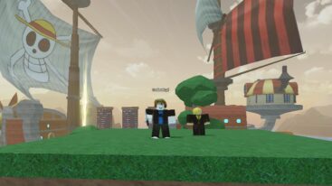 Roblox Anime Dungeon Fighters Standing Before A Pirate Ship