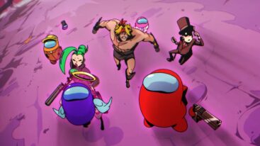 Vampire Survivors Emergency Meeting Dlc Among Us Characters Near Others